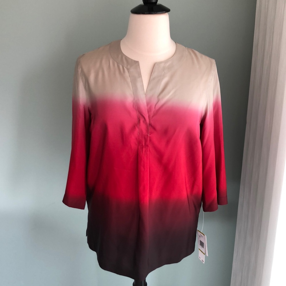 Jones New York NEW 100% silk tunic 14
